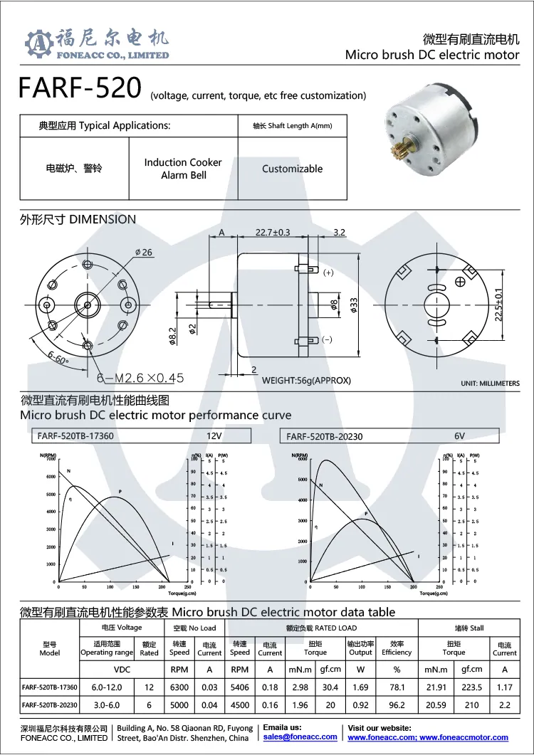 rf-520 33 mm Mikrobürsten-DC-Elektromotor.webp