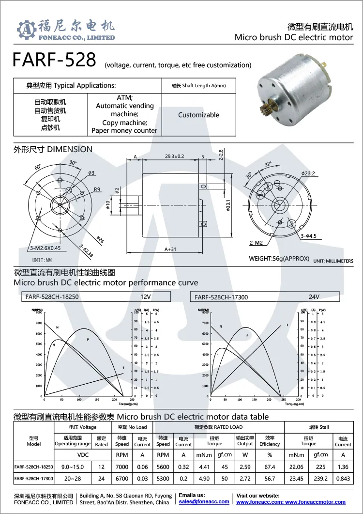 rf-528 33 mm Mikrobürsten-DC-Elektromotor.webp