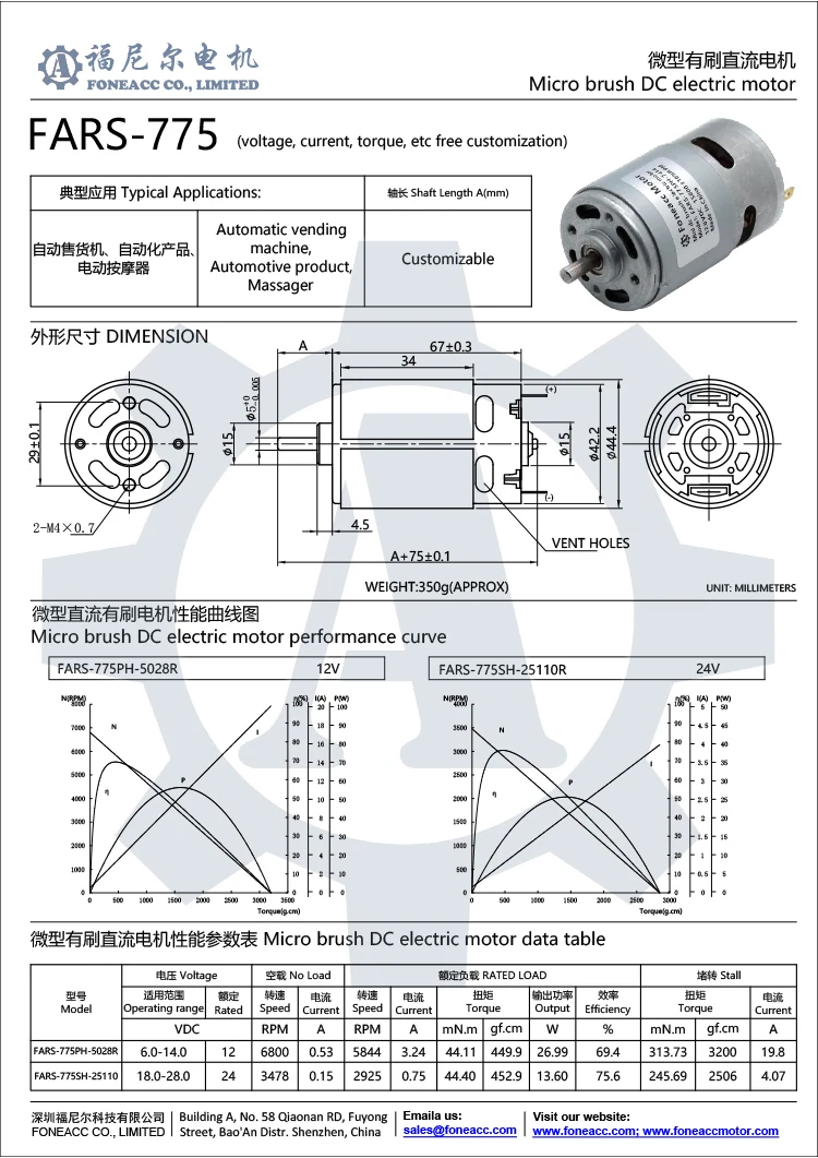 rs-775 42 mm Mikrobürsten-DC-Elektromotor.webp