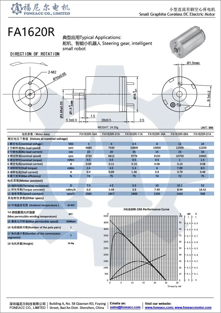 1620r 16 mm kernloser Mikrobürsten-DC-Elektromotor.webp