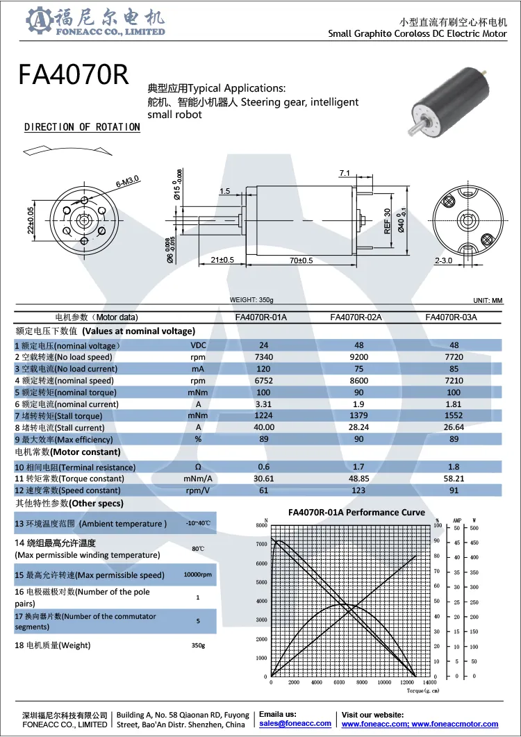 4070r 40 mm kernloser Mikrobürsten-DC-Elektromotor.webp