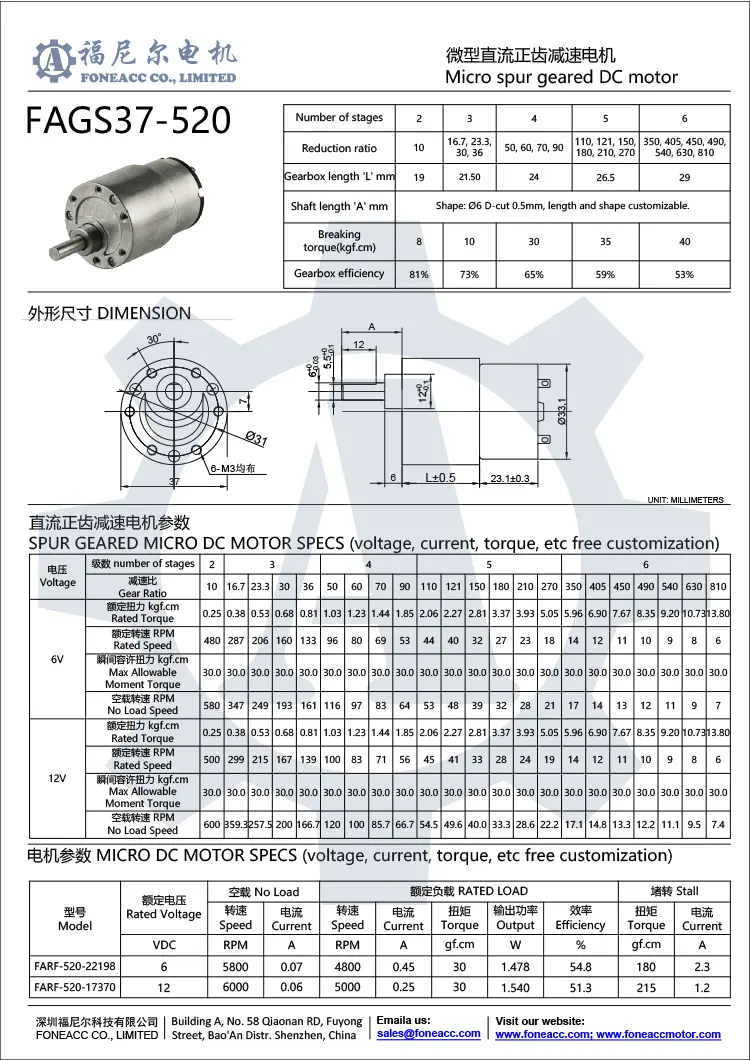 gs37-520 37 mm kleines Stirnradgetriebe DC-Elektromotor.webp